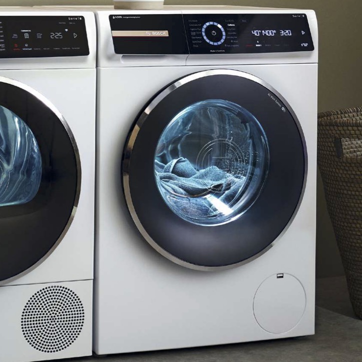 Carga frontal y superior, desde 6 a 12 kg. Dosificación automática y motores de bajo consumo.
